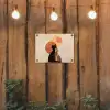 Katten - Zwart - Abstract - Cirkels tuinposter los doek klein -sfeer1