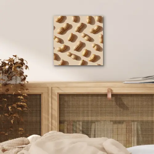 Pinda's - Patroon - Beige aluminium wit klein -sfeer3