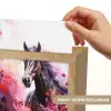 Paard - Dieren - Meisje - Roze Light Box met kabel (Kinderlampje) klein -USP_websiteprintNL