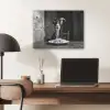 Geit - Bord - Spaghetti - Zwart Wit PET vilt klein -sfeer5