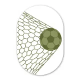 Voetbal - Goal - Sport - Groen Wandcirkel Ovaal Forex klein -3d