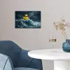 Storm - Badeend - Golven poster papier klein -sfeer3