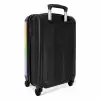 Pastel regenboog Koffer - NBS - Handbagage middel -achterkant