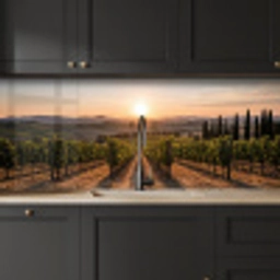 Wijngaard - Zonsondergang - Landschap keuken achterwand 2 middel -sfeer1