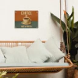 Koffie - Kop - Vintage - Quote tuinposter los doek klein -sfeer7