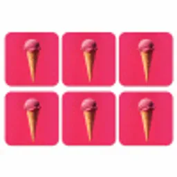 Schepijs - Roze - Hoorntje onderzetter kurk middel -3d