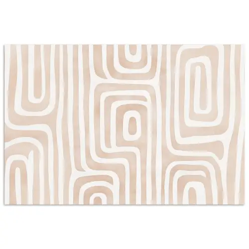 Decoratief - Labyrint - Beige poster papier klein -3d