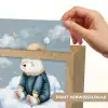 Ijsbeer - Pyjama - Wolken - Sterrenhemel Light Box met kabel (Kinderlampje) klein -USP_websiteprintNL
