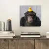 Chimpansee - Badeend - Grijs plexiglas 5mm klein -sfeer1