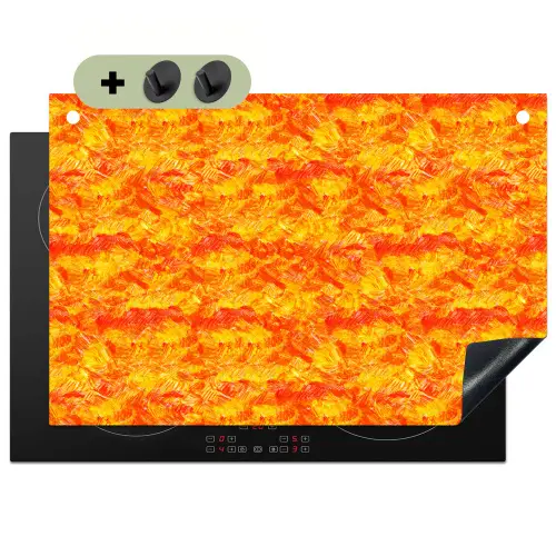 Verf - Oranje - Geel Inductie beschemer met haakjes klein 777 -3d