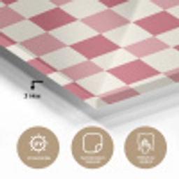 Patroon - Schaak - Roze plexiglas 5mm klein 11 -wsfeer2_DE