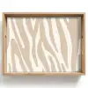 Zebraprint - Beige - Wit - Dierenprint Dienblad Rechthoek middel -z3d_shopping