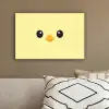 Kuiken - Vrolijk - Geel - Minimalistisch canvas 2cm klein -sfeer3