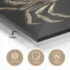 Goud - Krab - Dieren - Zwart plexiglas 5mm klein -sfeer2
