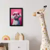 Pink - Hond - Bubbel fotolijst zwart zonder passe partout klein -usfeer4_kinderkamer