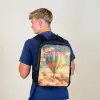 Pastel skyliner Rugzak - Zwart middel -sfeer8