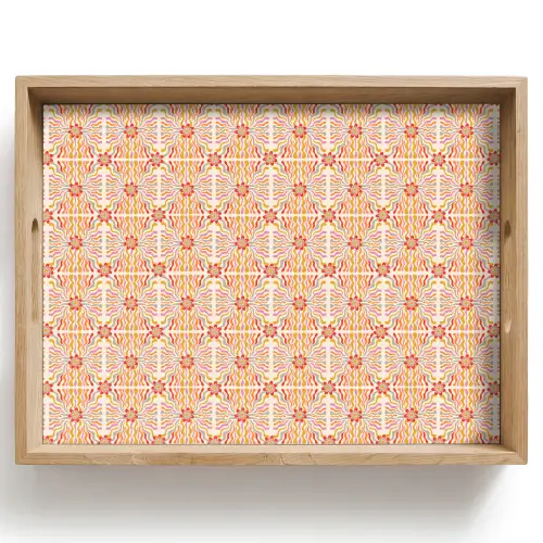Patroon - Retro - Kleur Dienblad Rechthoek middel 911 -z3d_shopping
