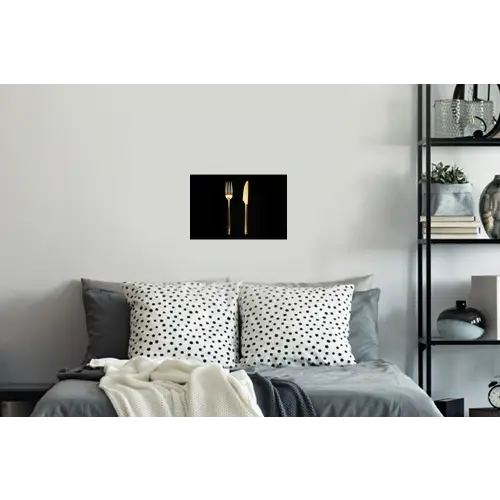 Bestek - Goud - Mes - Vork Muursticker klein -slaapkamer