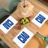 Ciao - Stippen - Roze - Wit Placemat vinyl groot -zzsfeer5_Kitchenyeah-website