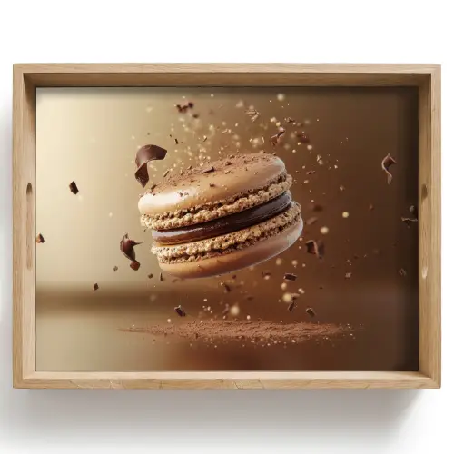 Chocolade - Macarons - Eten - Snoep Dienblad Rechthoek middel -z3d_shopping