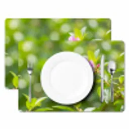 Kolibrie - Bloem - Natuur - Groen Placemat vinyl groot -zzsfeer2_Kitchenyeah-website