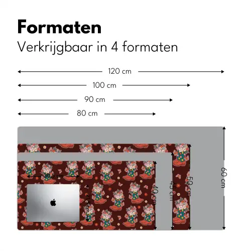 Donker - Cowboy - Laars - Patroon Muismat XXL klein 681 -sfeer5