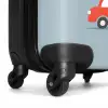 Rode auto blauwe achtergrond NBS - Handbagage koffer - Kinderen Unisex middel -wiel