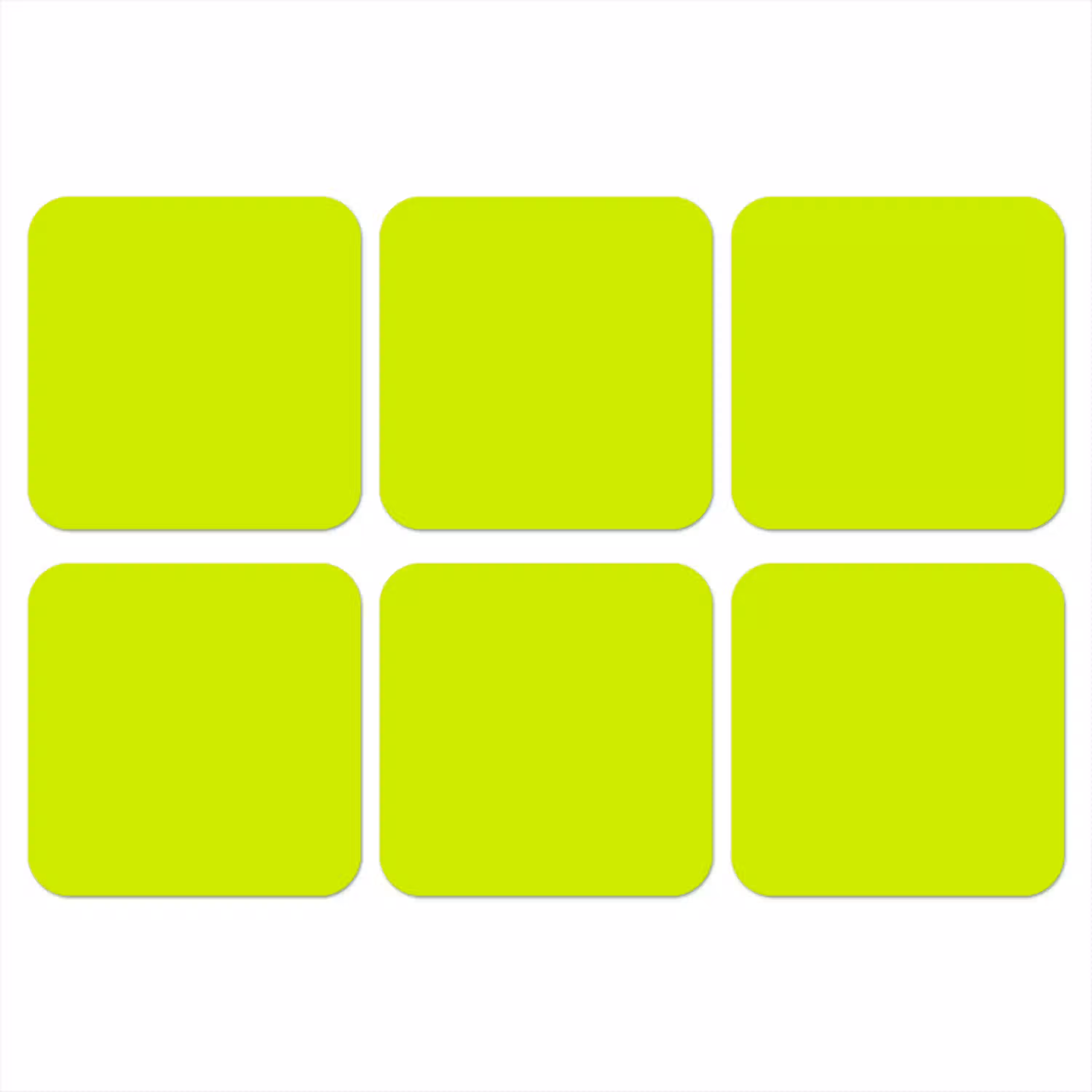 Electric - Lemon - Geel onderzetter kurk middel 366 -3d