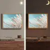 Siergras - Wind - Lichtbruin Light Box met batterij (Wandlamp) middel -sfeer3