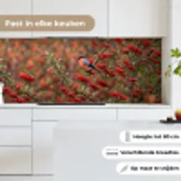 Goudvink - Bessen - Herfst - Natuur - Kleurrijk keuken achterwand 2 middel -sfeer4_NL
