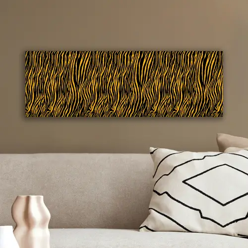 Oranje - Tijger - Zwart - Patroon canvas 2cm klein 828 -sfeer3