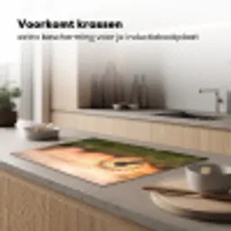 Paardenbloem - Zonsondergang - Veld Inductie beschermer vinyl 3mm klein -sfeer1