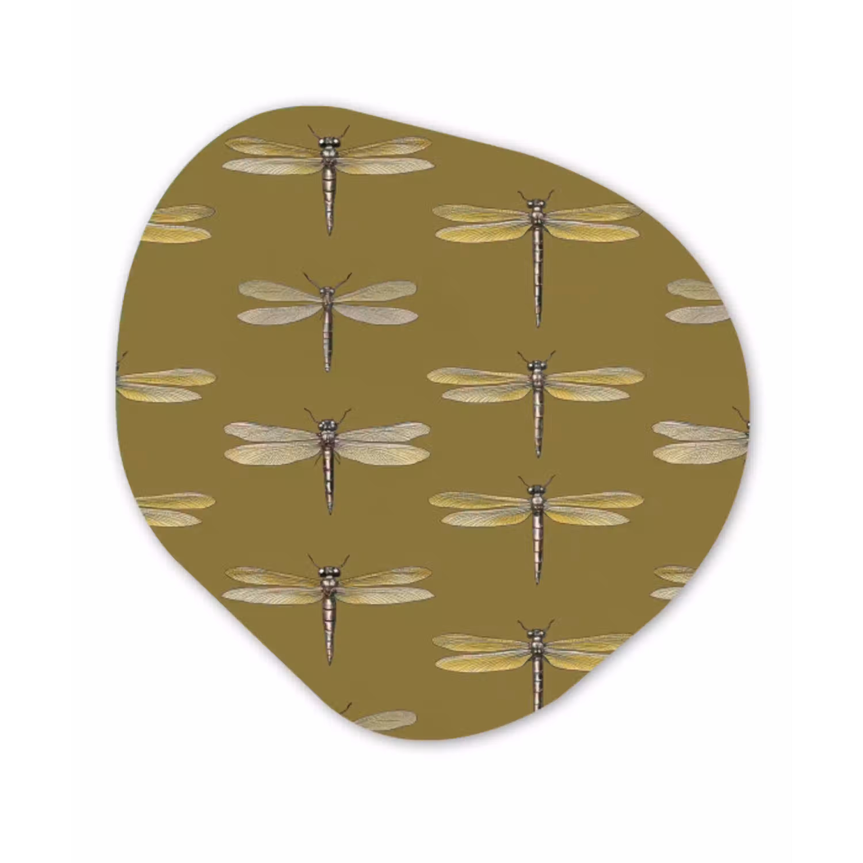 Libellen - Patroon - Groen Wandcirkel Organisch Forex 3mm klein 629 -3d