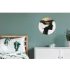 Vrouw - Golven - Zwart Wandcirkel aluminium klein -slaapkamer
