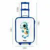 Blauw zeepaardje met grote ogen en luchtbellen Kinderkoffer - Blauw klein -productfoto_formaten