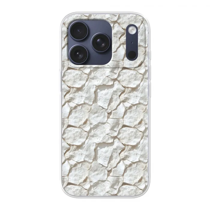 Structuur - Rots - Wit Telefoonhoesje iPhone 17 Pro klein 878 -3d