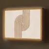 Symmetrische bocht - Koperkleurig Light Box met batterij (Wandlamp) middel -z3d_website