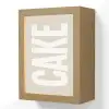 Cake - Woord - Japandi - Wit Light Box met kabel (Wandlamp) klein -3d