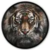 Tijger - Dieren - Portret - Luxe - Zwart Fotolijst rond zonder passe partout klein -3d