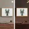 Kreeft - Glossier - Groen - Wit Light Box met batterij (Wandlamp) middel -sfeer3