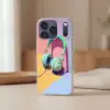 Koptelefoon - Mintgroen - Draad Telefoonhoesje iPhone 17 Pro klein -sfeer2