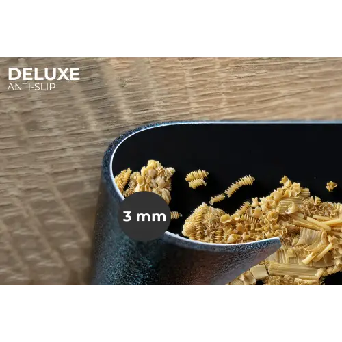 Wereldkaart - Pasta - Zwart Placemat vinyl groot -closeup
