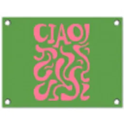 Abstract - Roze - Ciao - Vormen tuinposter los doek klein -3d