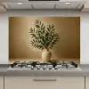 Vaas - Olijftakken - Bladeren - Beige keuken achterwand spatscherm klein -3d_website