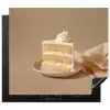 Vanilletaart - Cake - Romig Inductie beschermer vinyl 3mm middel -3d