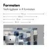 Patroon - Blauw - Vierkanten Muismat XXL klein -sfeer5