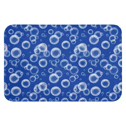 Bubbels - Patroon - Blauw WCmat klein -3d