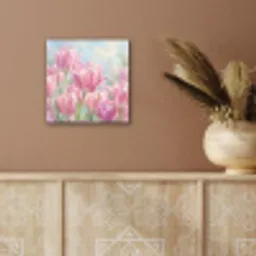 Tulpen - Veld - Lente - Roze aluminium wit klein -sfeer4