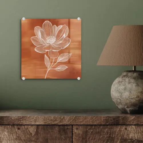Bloem - Minimalistisch - Wit plexiglas 5mm klein -sfeer3