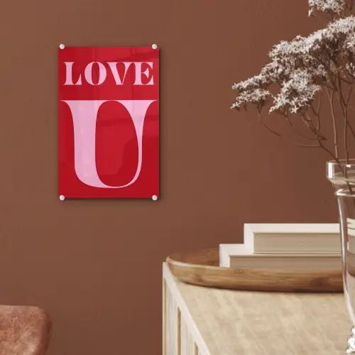 Rood - Love - Valentijn - Roze plexiglas 5mm klein -sfeer5